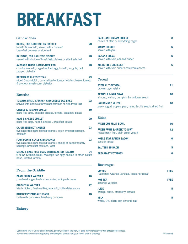 Menu – The Metropolitan Bar + Grill